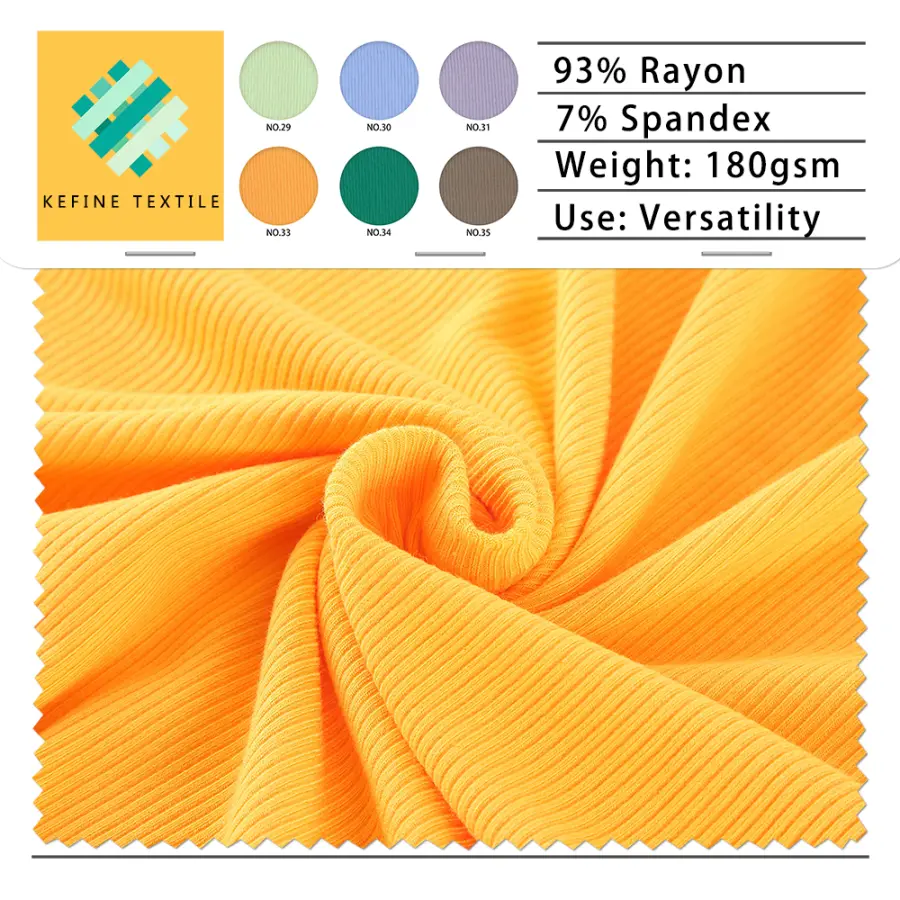 Combed Cotton 2x2 Rib (No-Serge,Non-Fray)