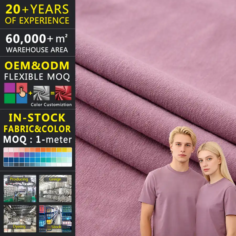 Soft-touch Bio-Polished Cotton Plain Knit