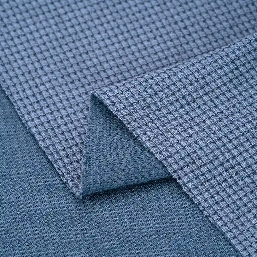 ผ้าถักลายวาฟเฟิล CVC