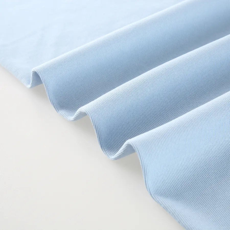 70/30 Cotton-Polyester Cooling 1x1 Rib Fabric