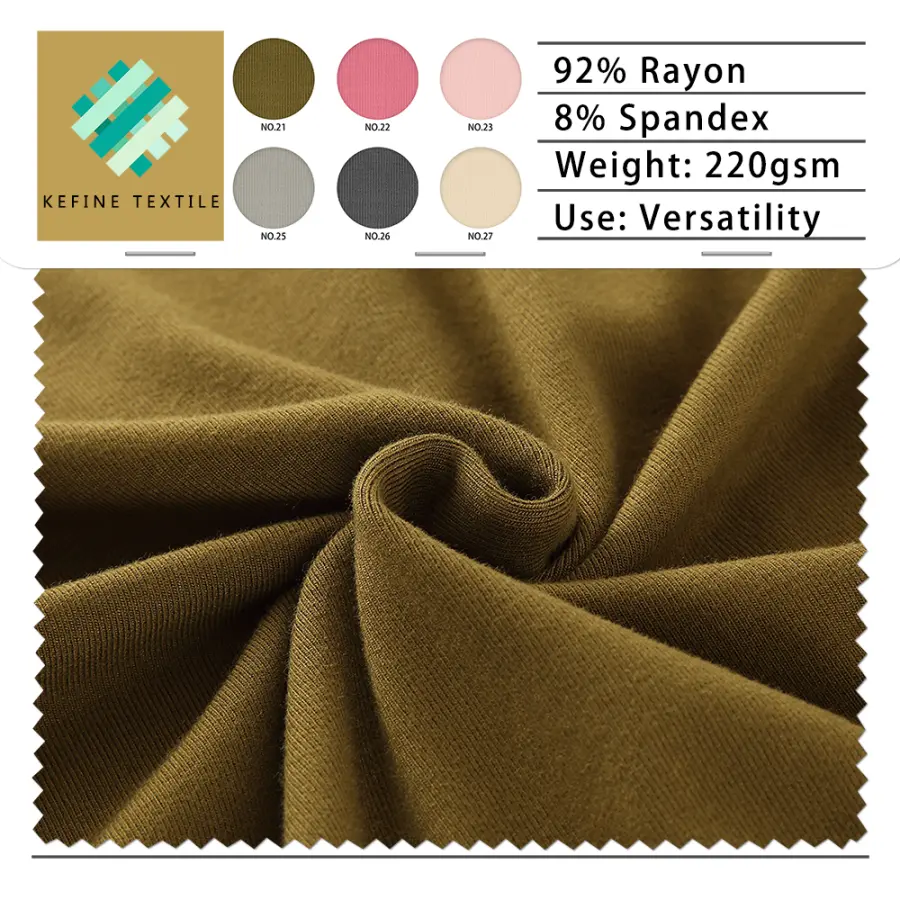 Modal-Touch Rayon-Spandex 1x1 Rib(No-Serge,Non-Fray)